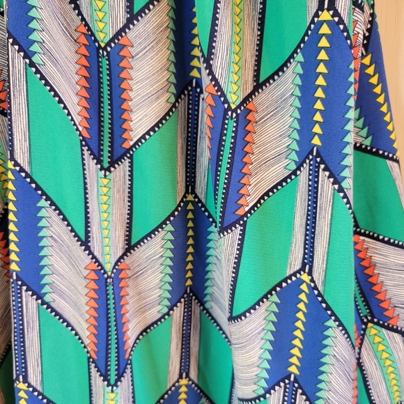 Forever 21 Green Chevron Pattern Strappy Dress - Picture 4 of 6